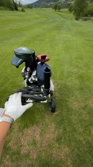 Early morning golfer plays round at Løvstad course