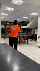 Table tennis session underway at an indoor rec space in Banda Aceh