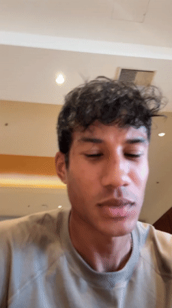 Man dines on breakfast burrito at Los Angeles restaurant