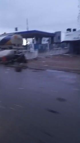 Rainy day street scenes documented in Lokoja, Nigeria