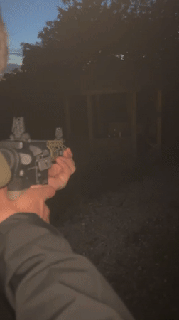 Nighttime airsoft target practice session observed in Veliko Tarnovo