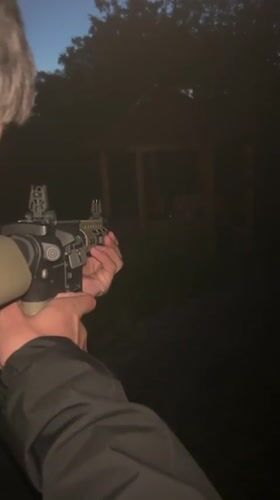 Nighttime airsoft target practice session observed in Veliko Tarnovo