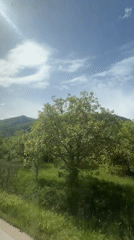 Vehicle footage captures Bulgarian countryside scenery near Glavatsi