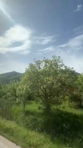 Vehicle footage captures Bulgarian countryside scenery near Glavatsi