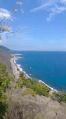 Coastal panoramic views captured in El Tigrillo, Venezuela
