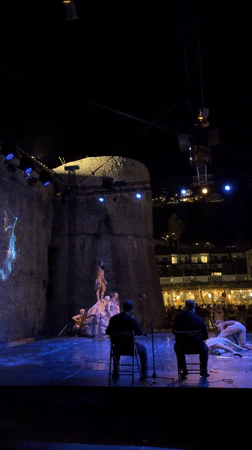 Live performance night at Budva's old town waterfront