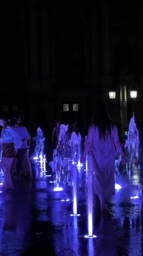 A summer evening drifting through Lviv's lit-up historic center