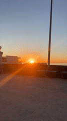 Golden hour on Batumi's Black Sea shore