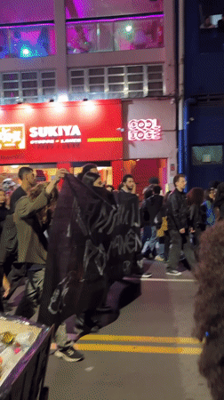 Nighttime anti-violence protest march observed in São Paulo streets
