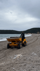 Beach construction project dumps stone materials in Montenegro