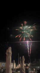 Fireworks night in Qonaev, Kazakhstan