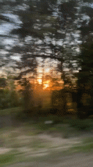 Sunset recorded over Russian grassland near Кукушка