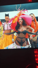 Fashion montage recorded on screen in Venezuelan parish