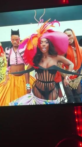 Fashion montage recorded on screen in Venezuelan parish