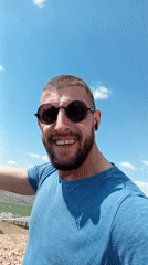 Man photographed at Bulgarian solar farm on April 7