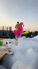 Foam party fun on a summer evening in Podstёpki