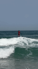 Morning water sports activity observed at Bat Yam beach