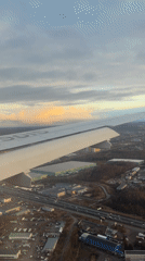 Aerial view of Saint Petersburg captured from airplane window