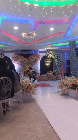 Musician performs at wedding reception in Dar es Salaam
