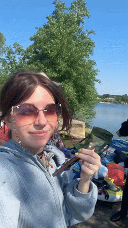 Friends gather for lakeside costume event in Lyubertsy