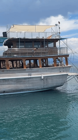 Boats emit mysterious steam during swimming activities in Turkish waters