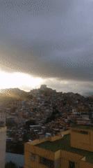 Caracas hillside neighborhoods at dusk, multiple angles