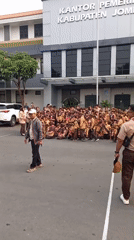 Scout rally and public gathering near mosque in Kepanjen
