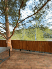 Deck views and outdoor amenities documented in Манский, Russia