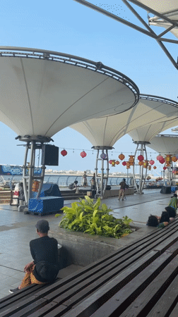 Traditional dance performances held at North Jakarta waterfront venue