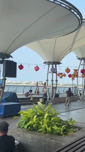 Traditional dance performances held at North Jakarta waterfront venue