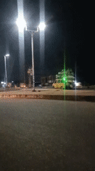 Yellow van spotted on traffic circle platform in Bukuru
