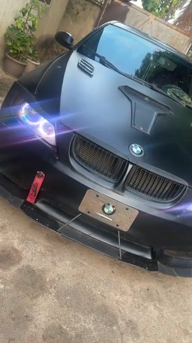 Modified matte black BMW spotted in Barden Yana Nigeria
