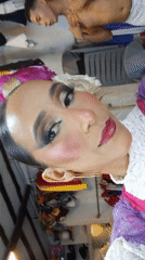 Venezuelan performers prepare backstage, take selfies before cultural performance