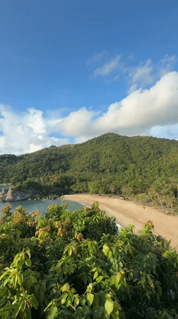 Tropical beach scene documented in Baan Thong Nang, Thailand