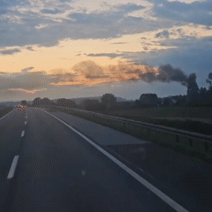 Smoke plume observed rising from village near Novska, Croatia