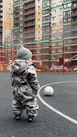 Morning playtime and breakfast routine in Khimki residential area