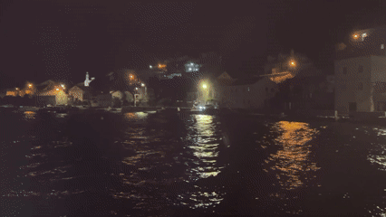 Night ferry operations documented in Lepetane, Montenegro