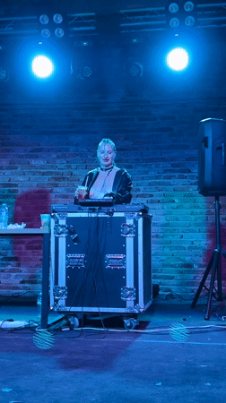 DJ set in Tbilisi with professional booth setup