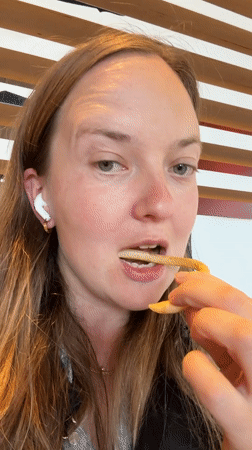 Person enjoys McDonald's meal in northern Italian town