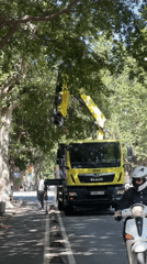 Various motorcycles and truck spotted on Barcelona streets Tuesday afternoon