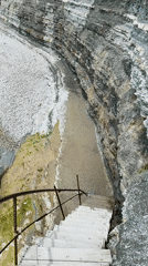 Witness documents coastal cliffs and shoreline in Gelendzhik, Russia