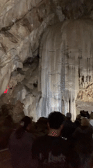 Tourist group explores illuminated cave system in Abkhazia