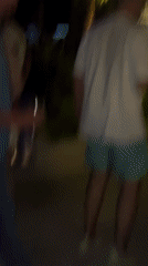 Nighttime footage captured outside upscale party venue