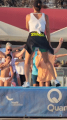 Outdoor Zumba class in sunny Quarteira, Portugal