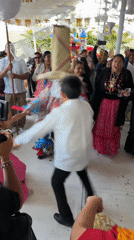 Traditional folk celebration with masked dancers in Puebla, Mexico
