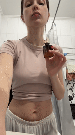 Domestic life captured: skincare routine and baby-cat interactions in Moscow