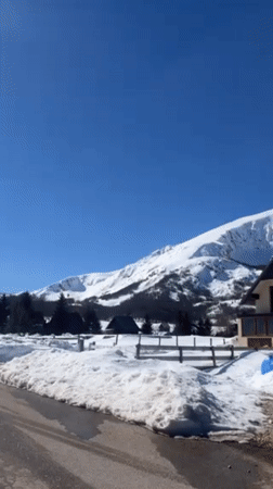 Woman documents winter mountain visit in Montenegro villages