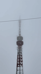 Foggy day at Blagoveshchensk's broadcast towers