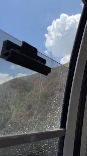 Caracas cable car system documented during afternoon operation