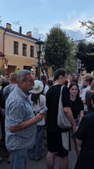 Street performance and evening strolls in Brest, Belarus